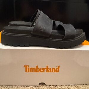 Timberland Black Double Strap Sandals
